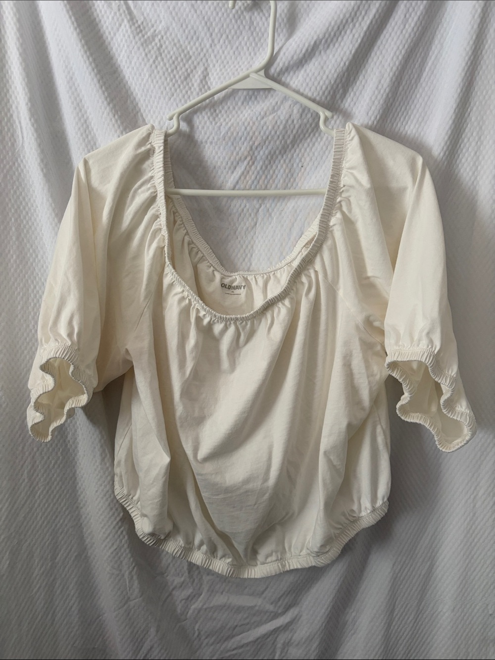 NWOT Old Navy 100%Cotton Elastic Neckline/Waist/Arm Renaissance Off-White XL